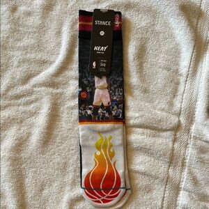 Stance fit548 Miami Heat Chris Bosh D Wade Basketball Socks Mens Medium 6-8.5